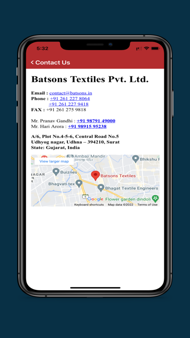 Batsons Textiles Screenshot