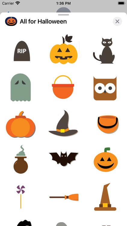 Halloween stuff stickers emoji