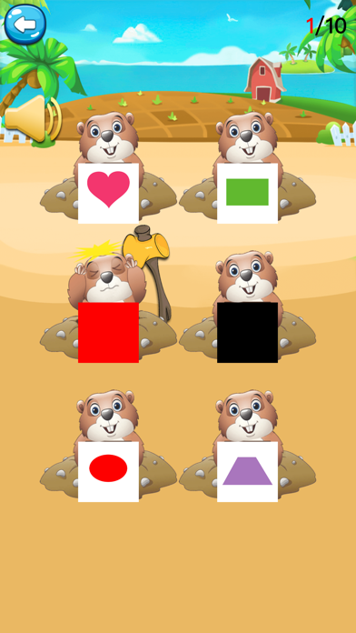 益智拼图游戏-打地鼠看图认知颜色和形状 screenshot 2
