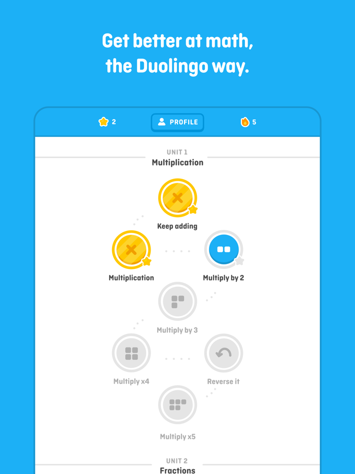 Duolingo Math Learn, Practice