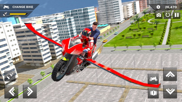 Flying Bike – Fly Motorbike 3D screenshot-4