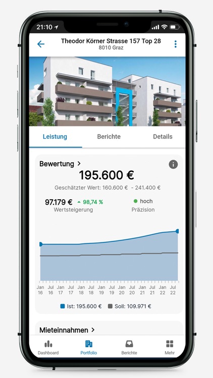 C&P Immobilien App für Anleger