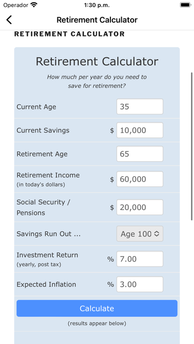 Pension Plan Guide Calculator screenshot 4