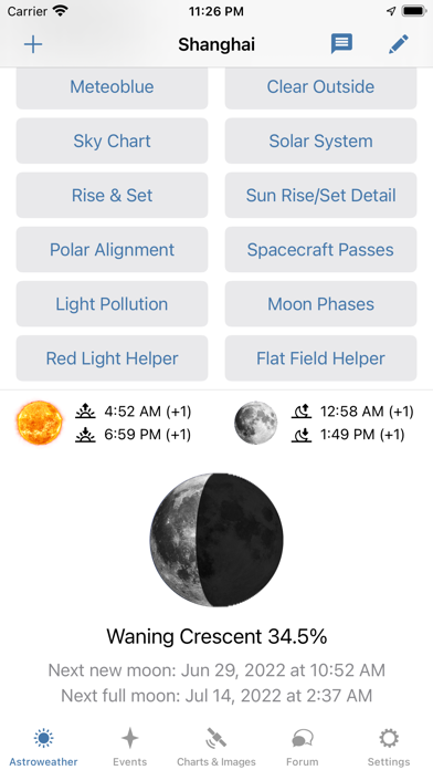 Astroweather - astronomy tools screenshot 2