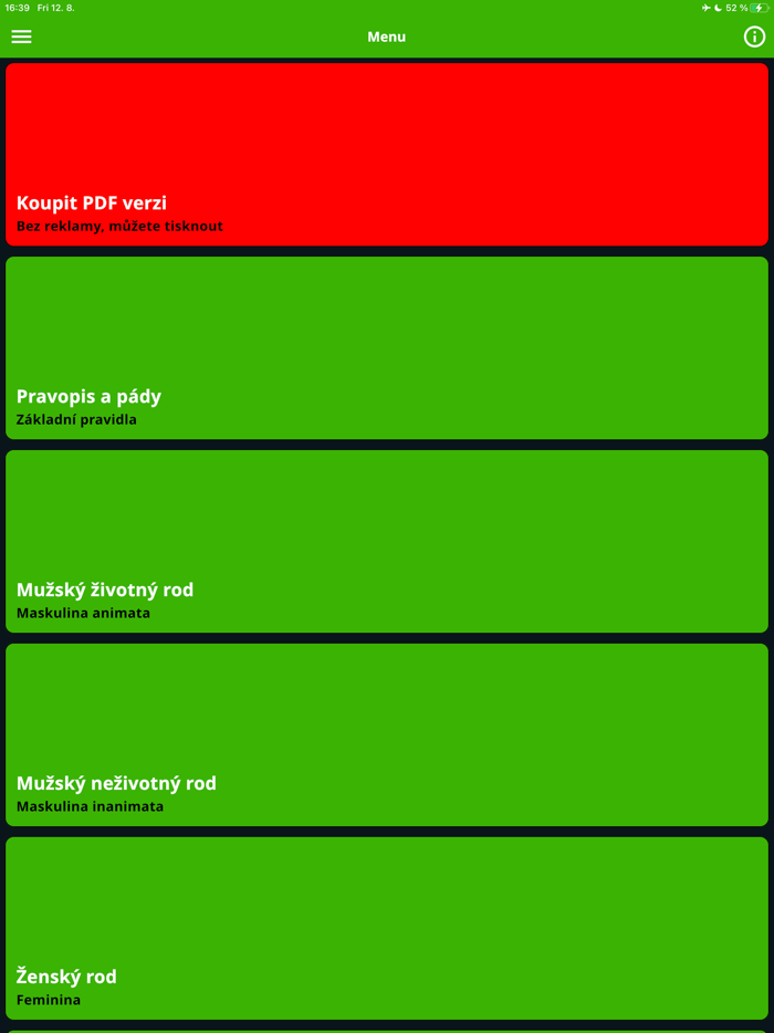 Чешские склонения в кармане
