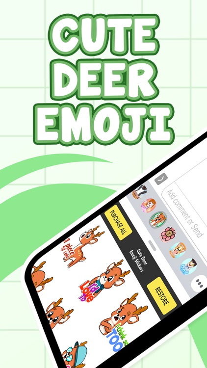 Cute Deer Emoji Stickers