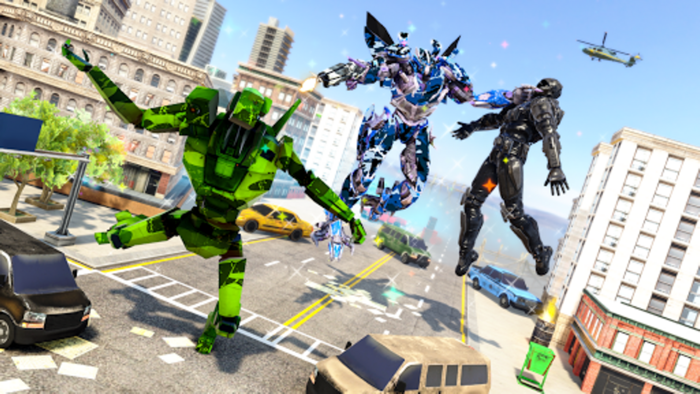 Flying Limo Car Robot Flying