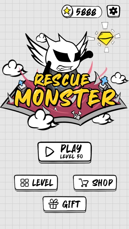 Rescue Monster - Rope Puzzle