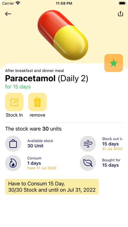 Pill Reminder stockout tracker