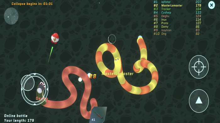 WarTails.io slither snake game