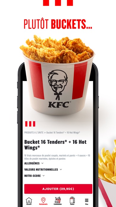 KFC France iphone captures décran