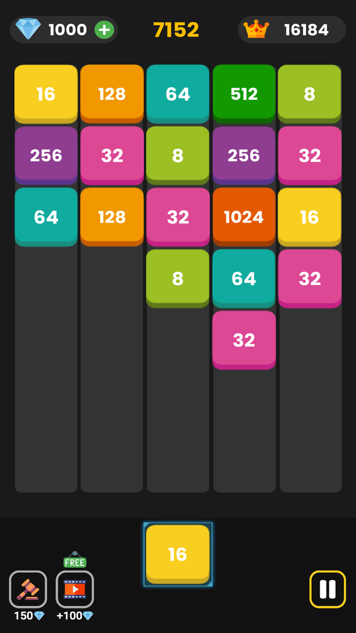 2048 Endless X2 Blocks Puzzle