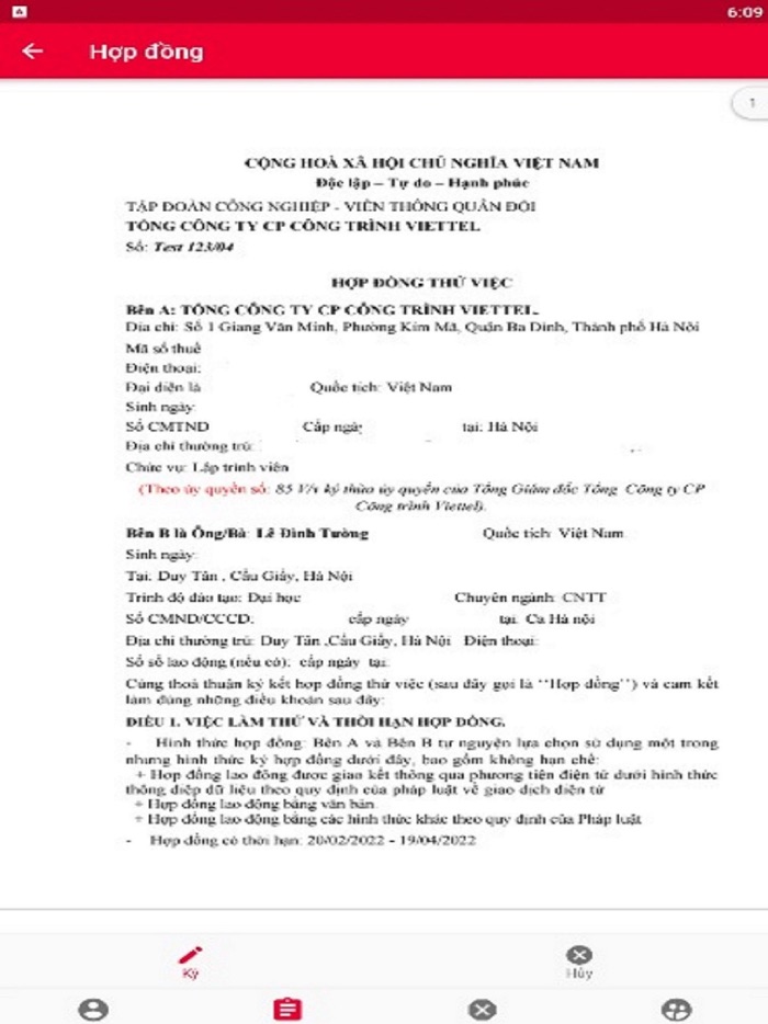 VCC - Hồ sơ điện tử