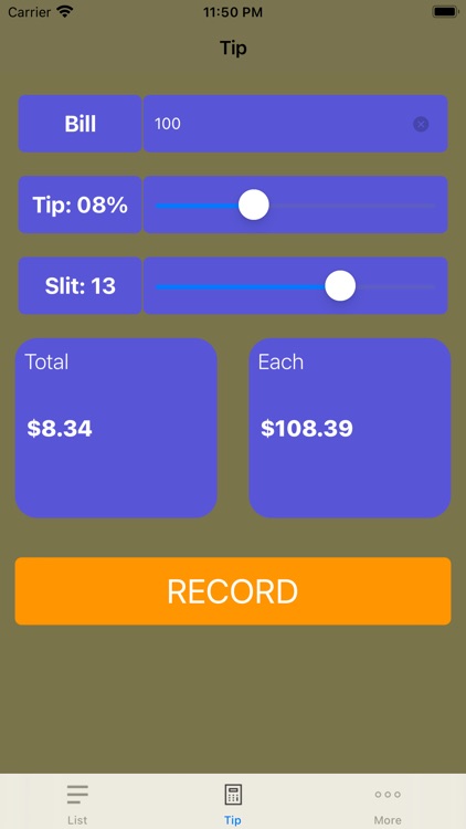 Tip Recording Calculator