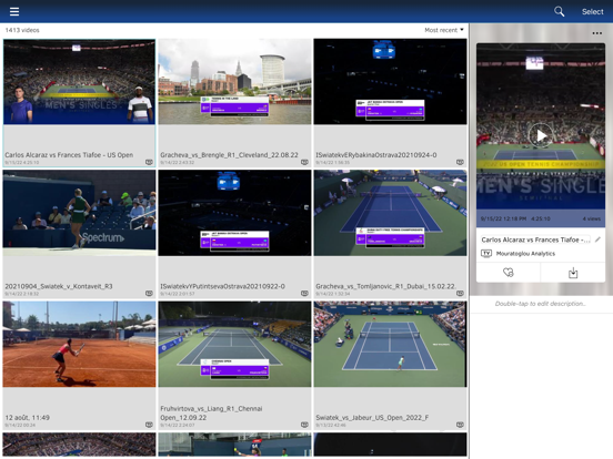 Mouratoglou Analytics screenshot 2