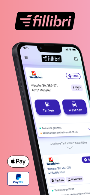 ‎fillibri – die Tankstellen App Screenshot