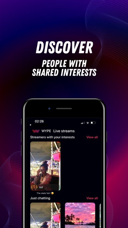 Wype Social: Livestreams