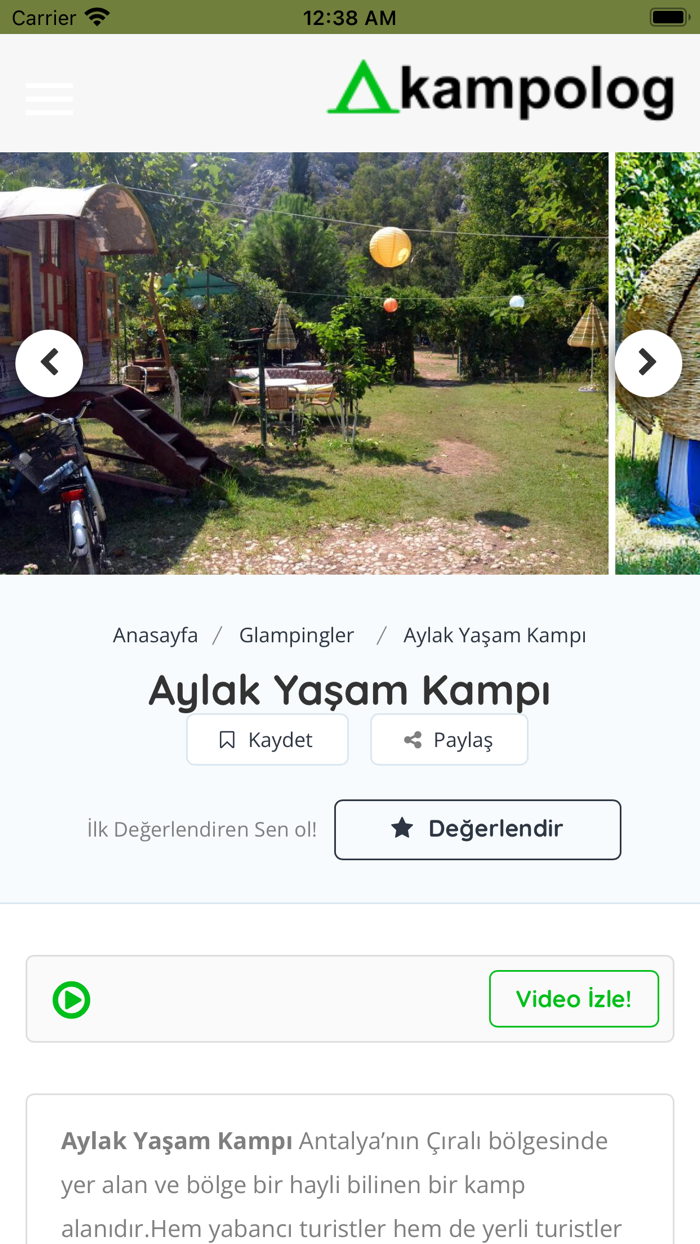 Kampolog - Kamp Alanları