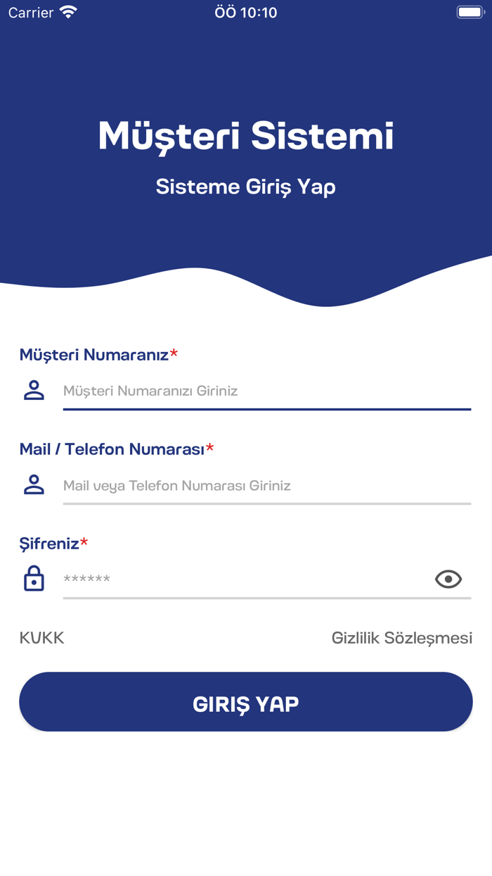 EA Müşteri Uygulaması