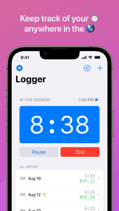 Logger - Time Clock Hours Logのおすすめ画像1