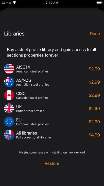 Steel Profiles Free screenshot-3