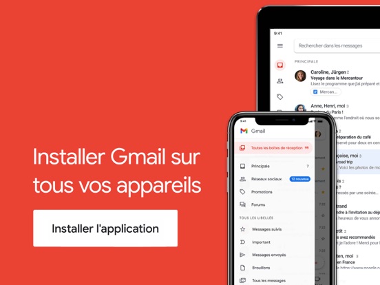 Gmail – la messagerie Google iPad captures décran
