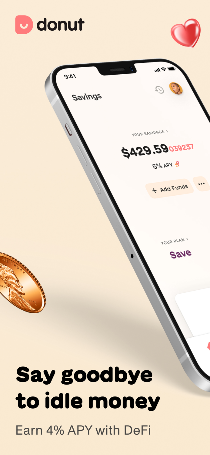 Donut Earn 4 APY with DeFi