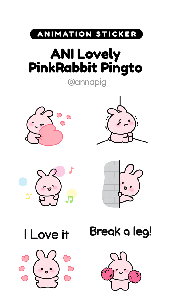 ANI Lovely PinkRabbit Pingto