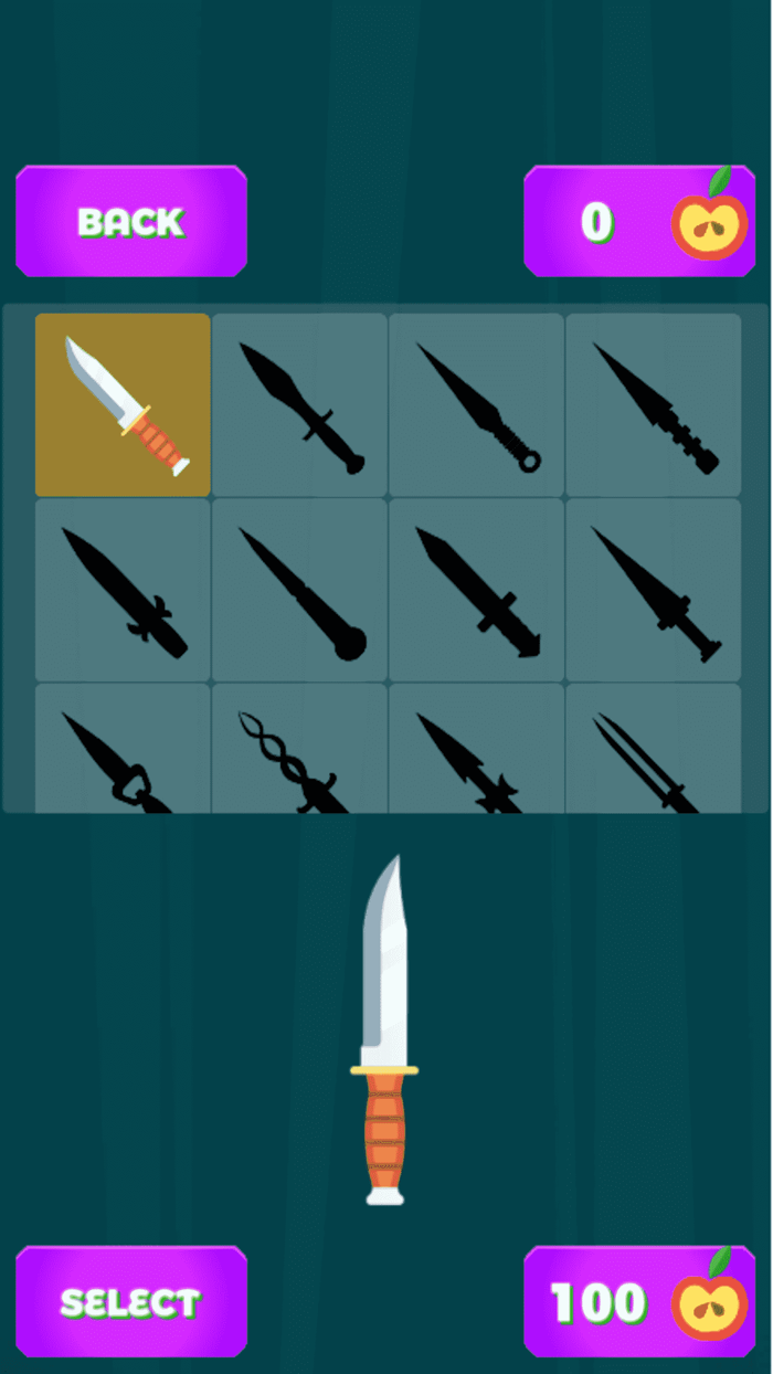 Knife shooting target