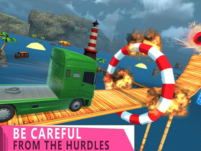 Truck Stunt Jump Driving