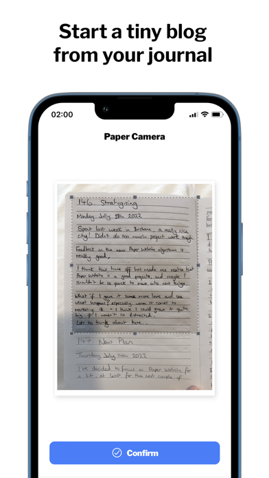 Screenshot #1 pour Paper to Website Camera