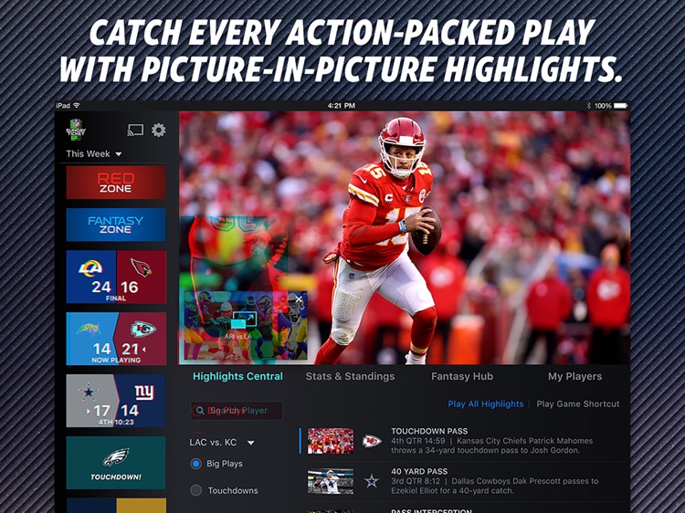 NFL SUNDAY TICKET for iPad