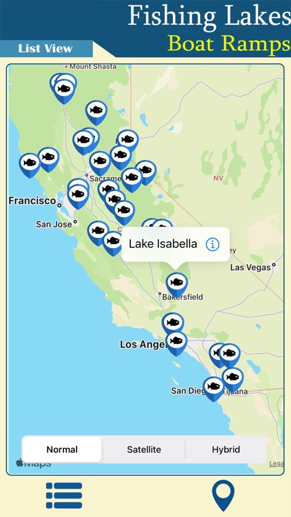 California-Fishing Lakes Ramps