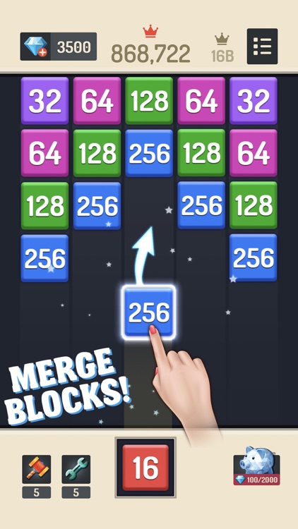 Merge Block - Number Puzzle