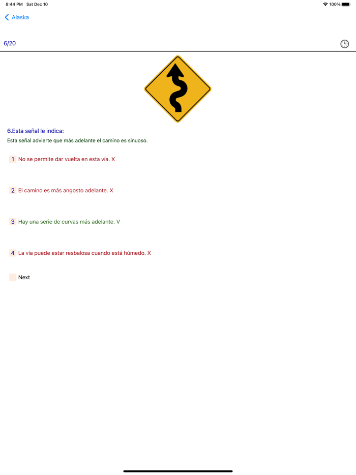 Examen del Conductor del 2022