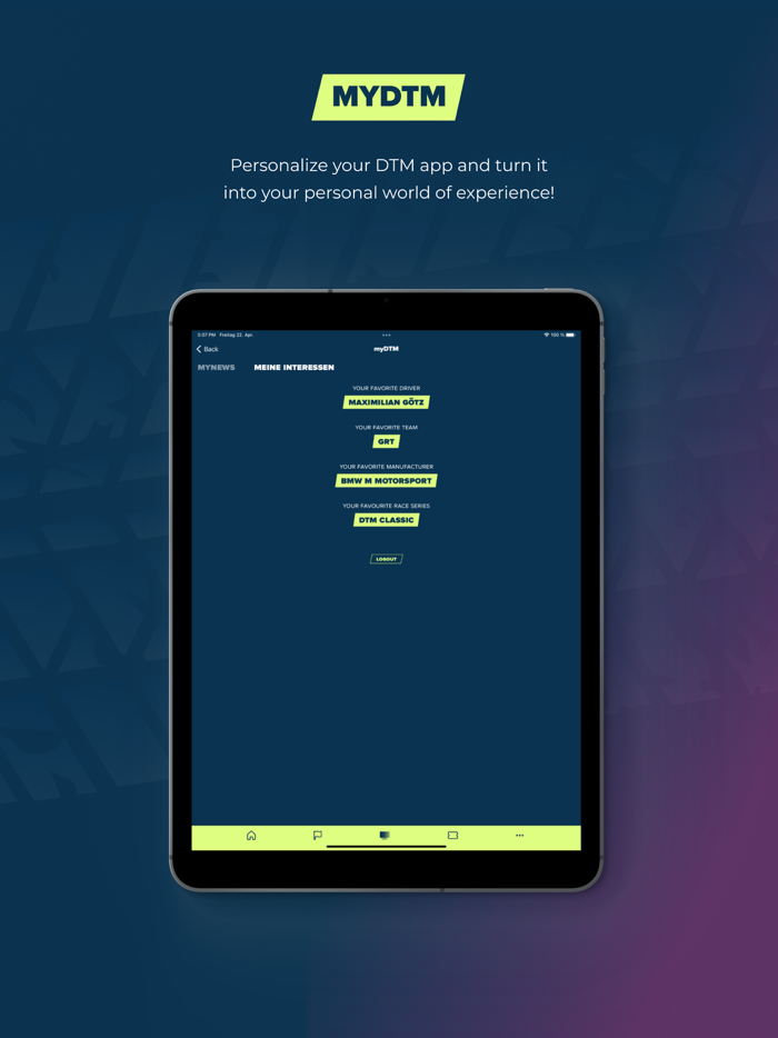 DTM – the official App