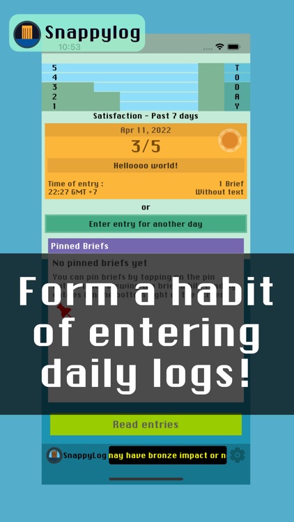 Snappylog - Quick daily diary