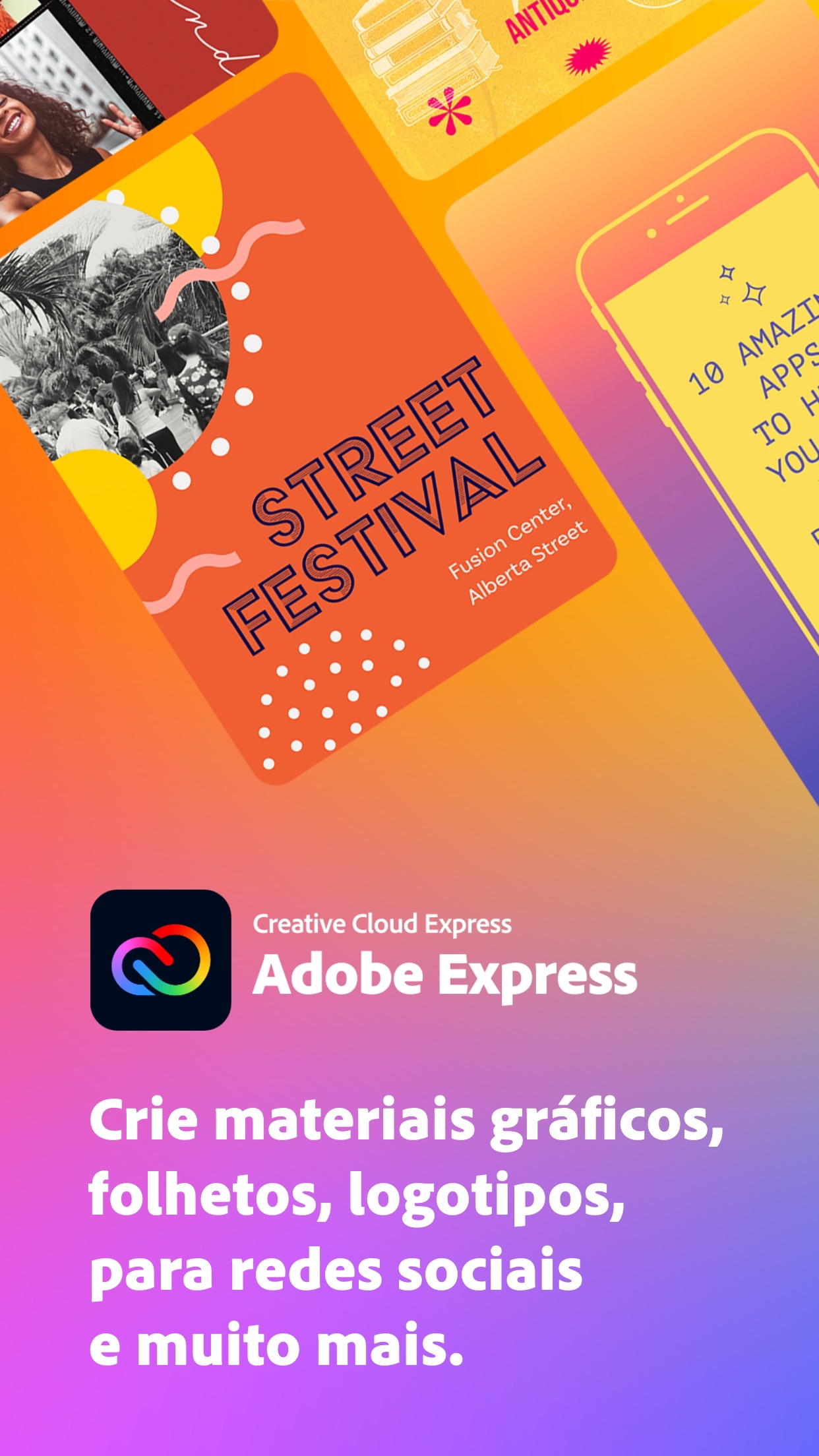 Screenshot do app Adobe Express: Brand Design