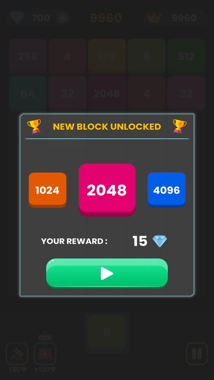 2048 Endless: X2 Blocks Puzzle