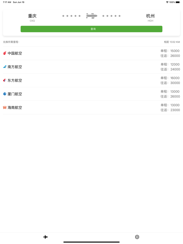 Air Miles Calculator