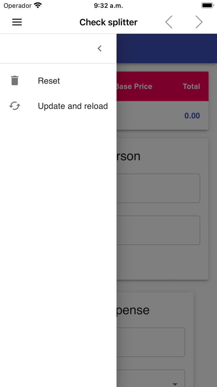 Check Splitter and Calculator