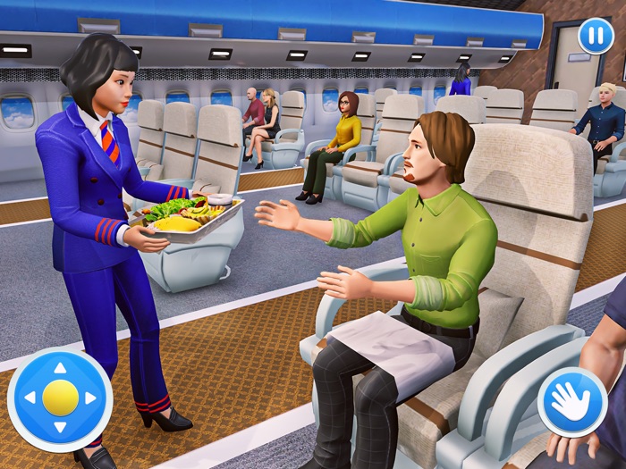 Flying Airplane Flight Hostess