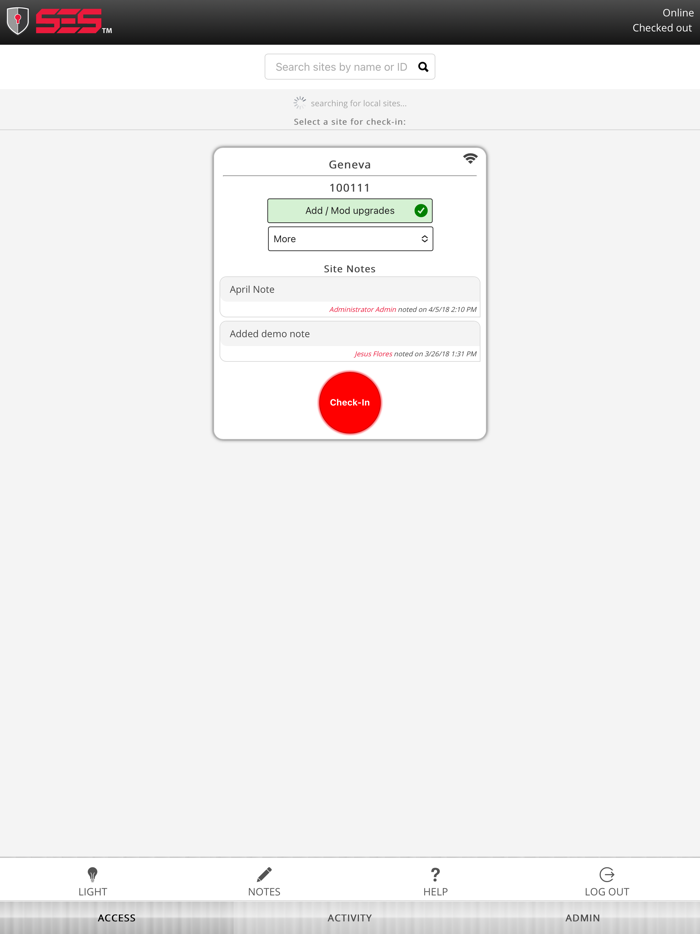 SES Remote Access Control