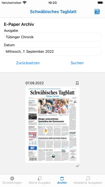 Schwäbisches Tagblatt 2022