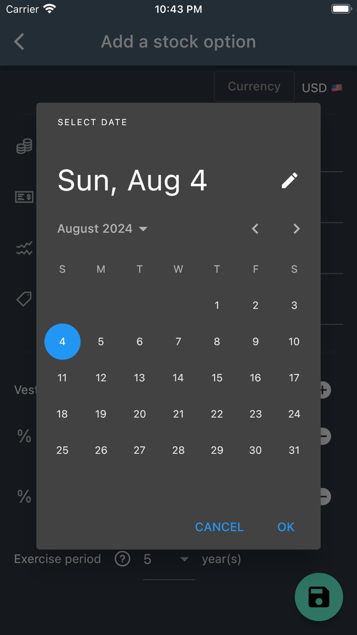 Employee Stock Option Calc.