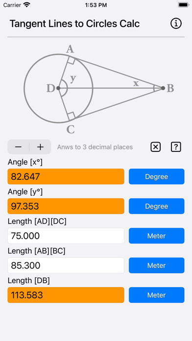 Tangent Lines to Circles Calc screenshot 5