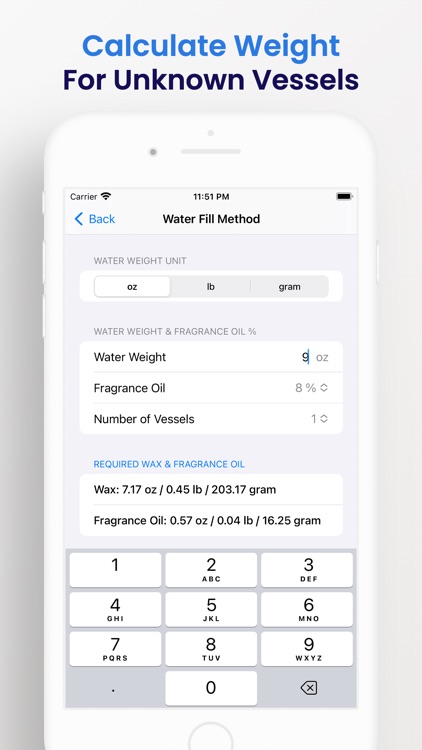 Candle Cost Weight Calculator screenshot-3