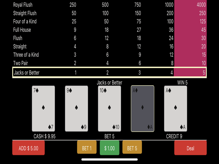 Simple Jacks Or Better