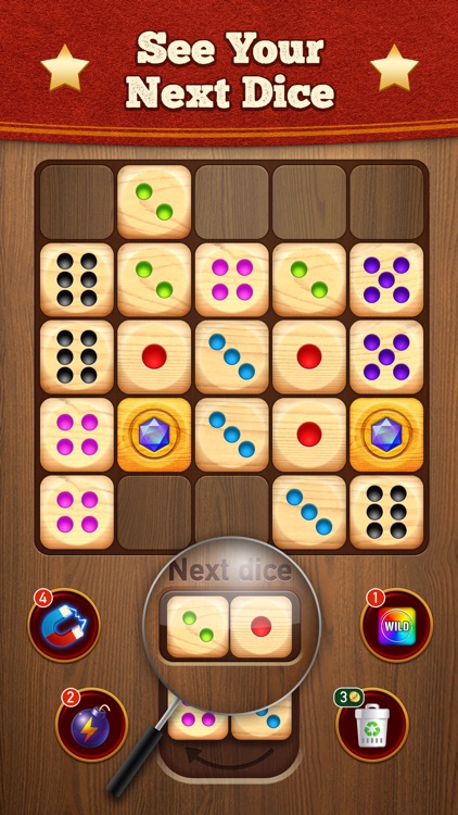 Woody Dice Merge Puzzle