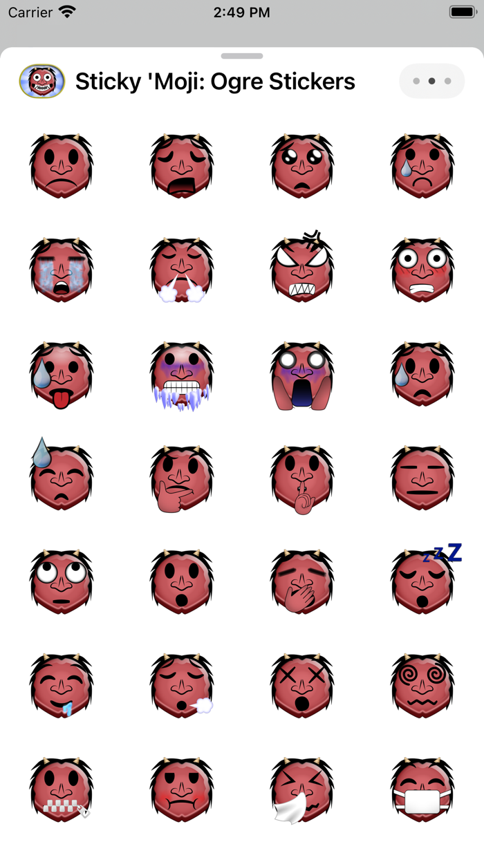 Sticky Moji Ogre Stickers